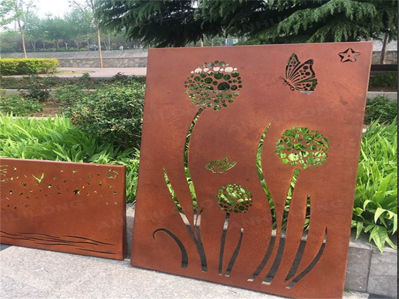 front yard corten fence factory